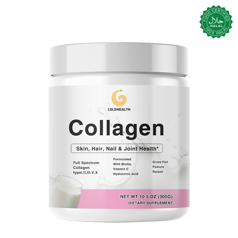 Vitamin C Powder - Pó de colágeno multifuncional, tipos I,