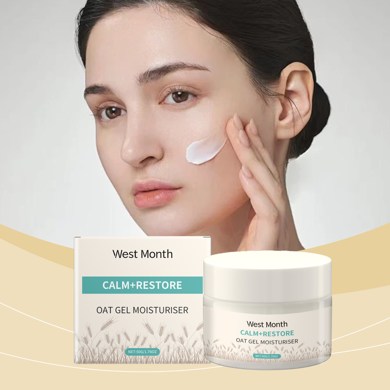 Skincare Oat - Creme Facial Hidratante de Aveia 50g: