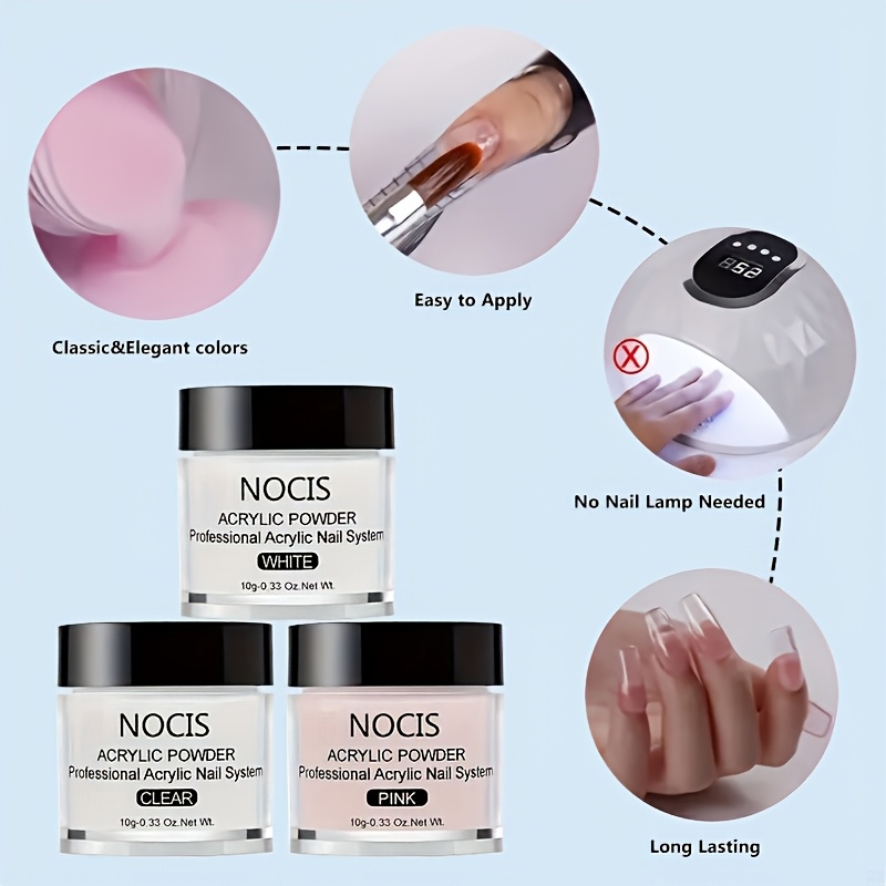 Kit de Unhas de Acrílico NOCIS - Vitamin C Powder avaliação e preço